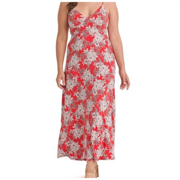 Vince Camuto Floral V Neck Sleeveless Maxi Dress US Women's L - Picture 1 of 8